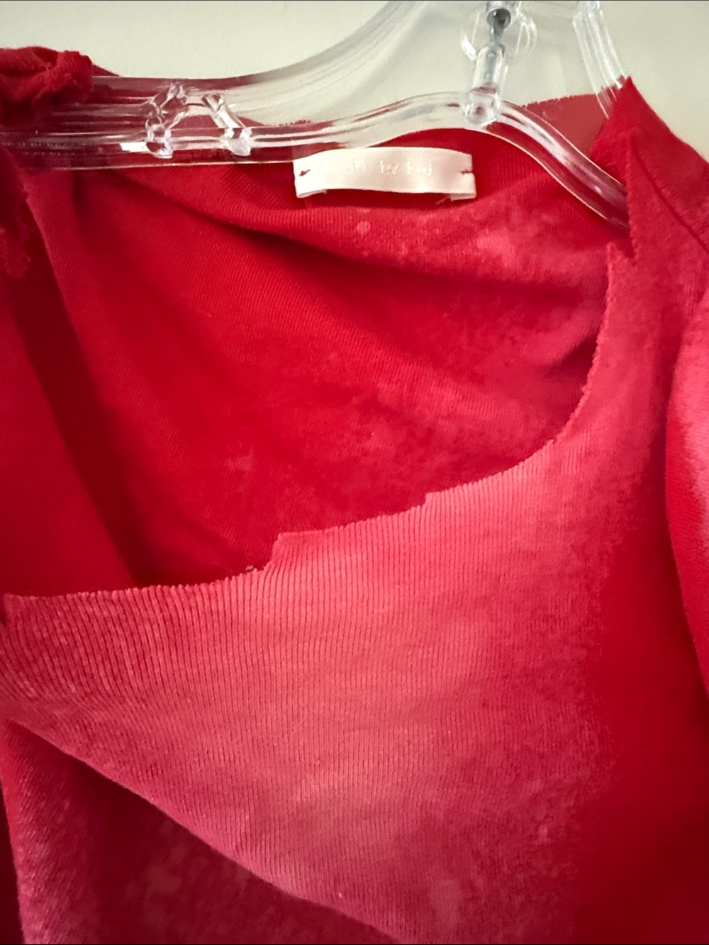 Red One-Shoulder Ruffle Crop Top - Picture 5 of 6